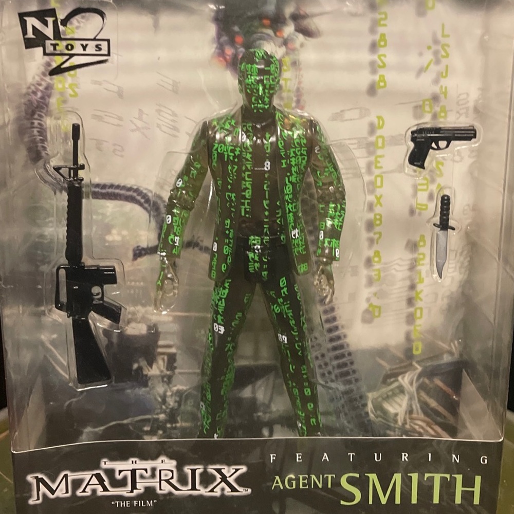 The Matrix The Film AGENT SMITH Matrix Code Variant Action Figure 1999 N2 Toys
